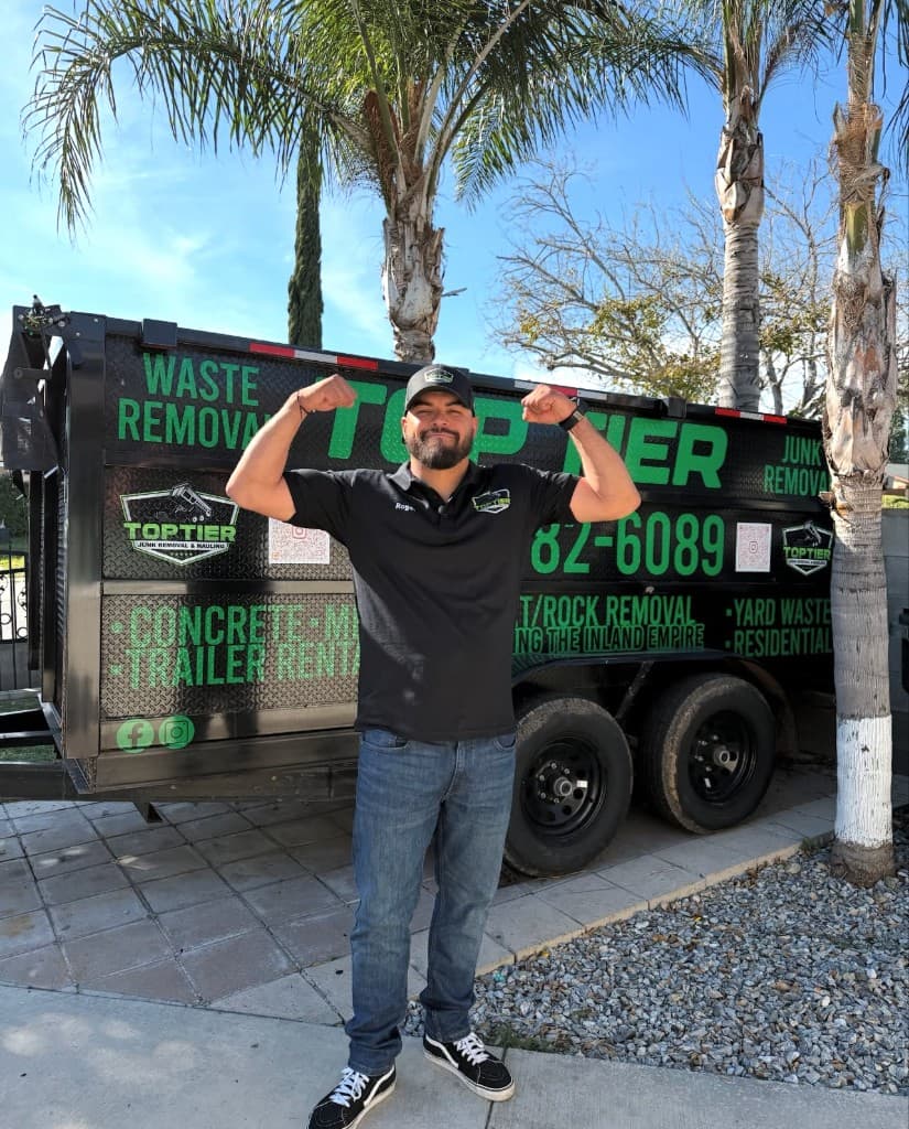 Top Tier Junk Removal & Hauling crew with branded equipment in Rialto, CA